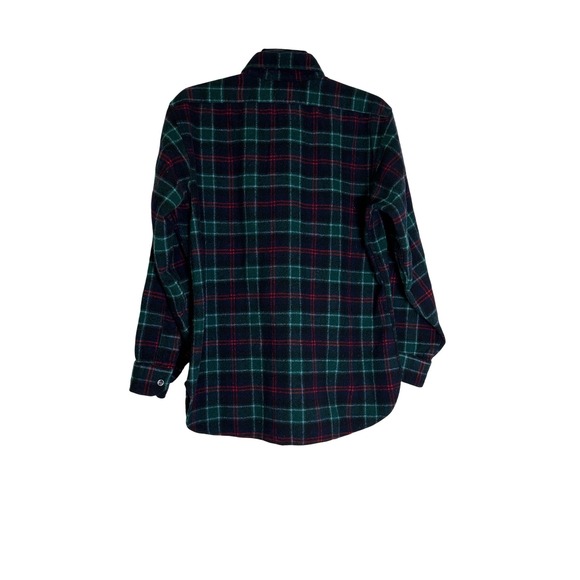 Pendleton Wool Plaid Button Down Shirt Long Sleeve Flannel Sz L Cowboy Hike - Picture 1 of 10